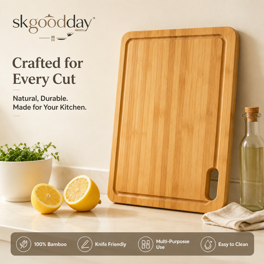 skgoodday™ ChefMate™ Premium Bamboo Cutting Board